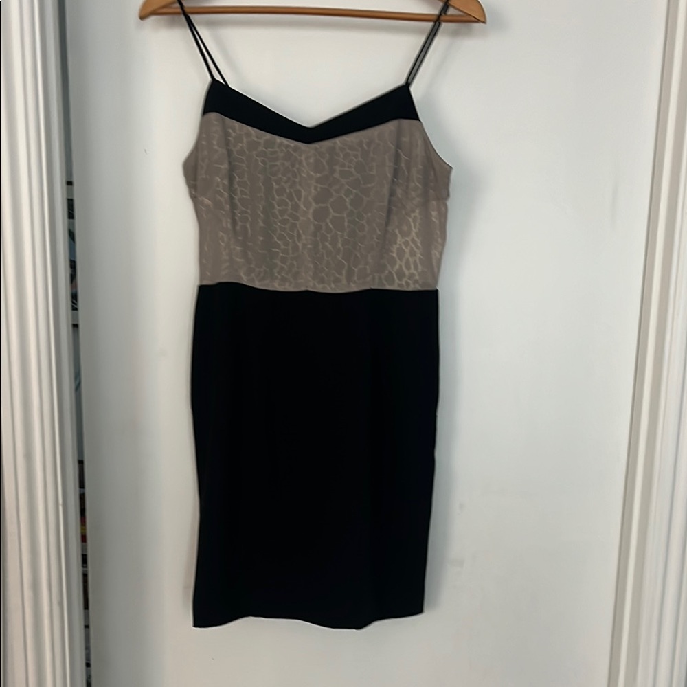RACHEL Rachel Roy Black and Tan Dress